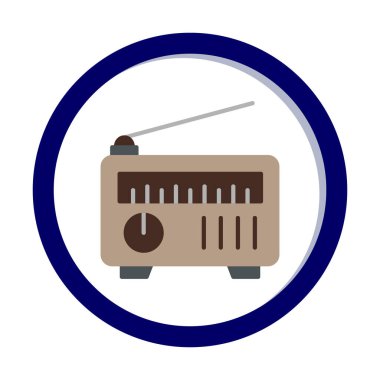 radyo simgesi web basit illüstrasyon