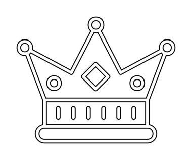 Taç. Web simgesi basit illüstrasyon tasarımı