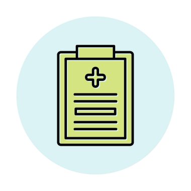 Tıbbi Kayıtlar ikonu. Basit resimleme                                 