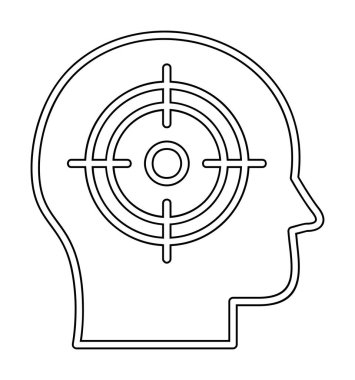 hedef simge, vektör illüstrasyonu basit tasarım
