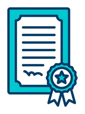 Grafik sertifika vektör illüstrasyonu 