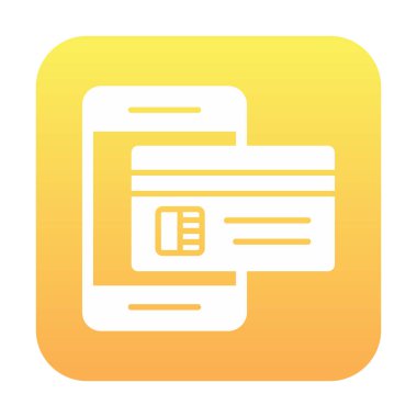 Basit Çevrimiçi Ödeme simgesi, vektör illüstrasyonu