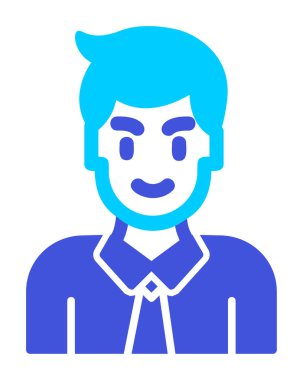 Man web simgesi, vektör illüstrasyonu 