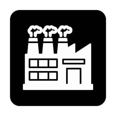 Factory icon, vector illustration simple design