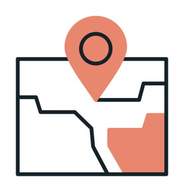 pin konumu konum ikon vektör illüstrasyon tasarımı