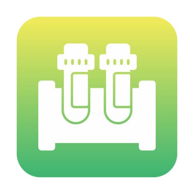 test tüpleri vektör düz renk simgesi 