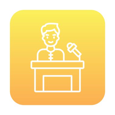 Basın Konferansı vektör illüstrasyonu