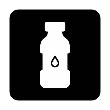 su şişesi simgesi, vektör illüstrasyonu    