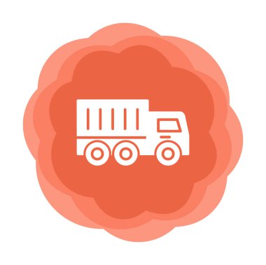 kamyon simgesi, vektör illüstrasyonu