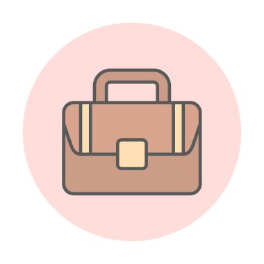 Çanta. Web simgesi basit illüstrasyon