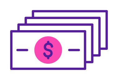 para düz simgesi, vektör illüstrasyonu