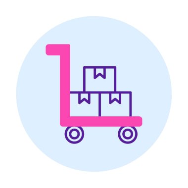 Taslak biçimli fabrika tramvay simgesi arkaplanda izole. 