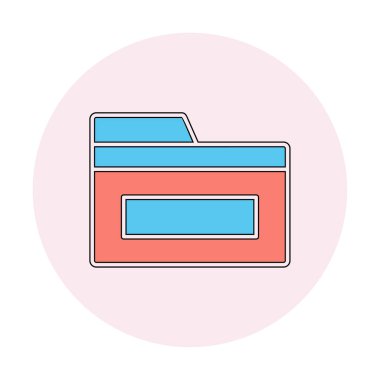 klasör web simgesi, vektör çizim