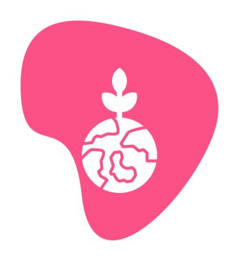 Dünya gezegeni ve vektör illüstrasyon tasarımını bırakıyor. Bastır Yeşil kavram                                          