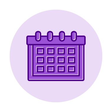Takvim simgesi vektör illüstrasyonu
