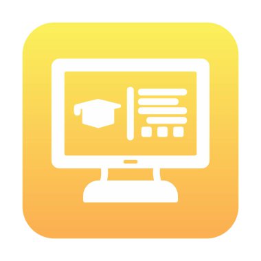 vector illustration of Online Education icon               