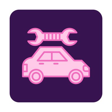 araba servisi, bakım vektörü illüstrasyon tasarımı 