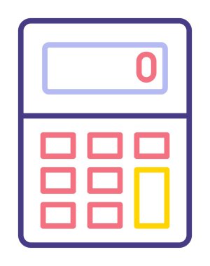 modern hesap makinesi düz vektör çizimi  