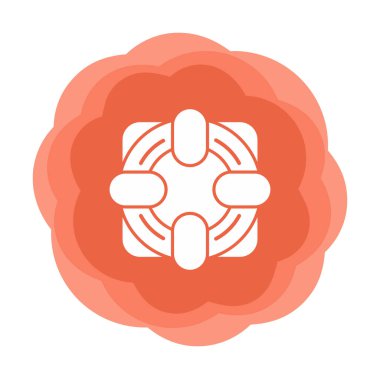 Bir cankurtaran simgesinin vektör illüstrasyonu