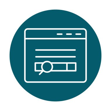 Düz simge, vektör illüstrasyonu taranıyor