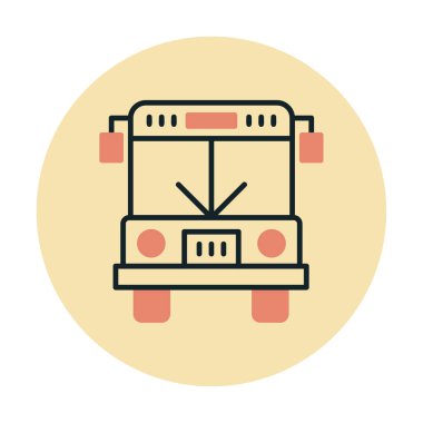 bus simgesi, vektör illüstrasyonu