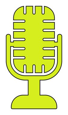 mikrofon web simge vektör çizim 