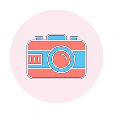 fotoğraf makinesi simgesi, vektör illüstrasyonu 