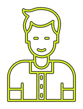 Avatar man simgesi, vektör illüstrasyonu  