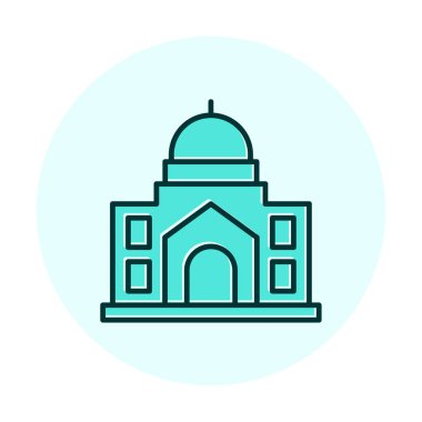 Cami bina simgesini, vektör çizim  