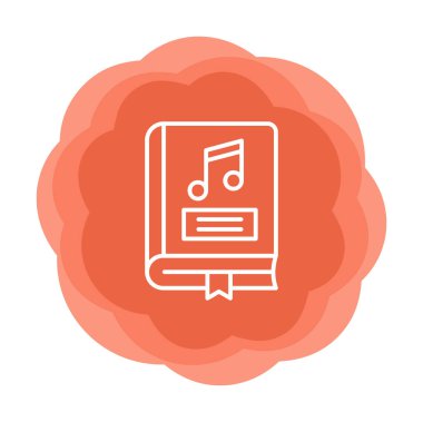 müzik kitabı simgesi, vektör illüstrasyonu 