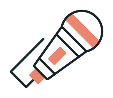 mikrofon web simge vektör çizim 