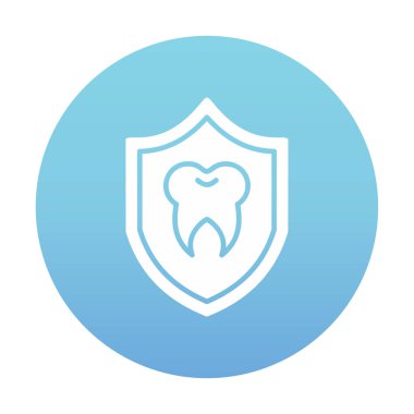 Diş Koruma simgesinin vektör illüstrasyonu 