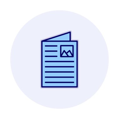 Broşür simgesi vektör illüstrasyonu