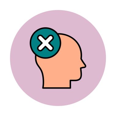 Yanlış vektör düz simgesi düşün 