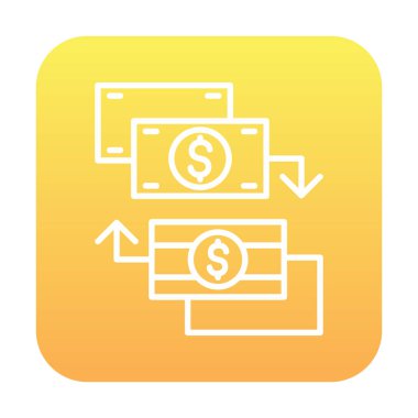 para değişimi simgesi, vektör illüstrasyonu 