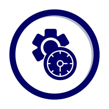 Çalışma Zamanı web simgesi vektör illüstrasyonu