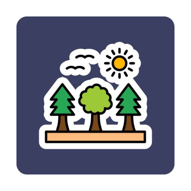 forest icon, vector illustration simple design