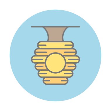 Arı kovanı simgesi vektör illüstrasyonu