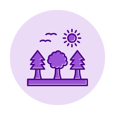 forest icon, vector illustration simple design