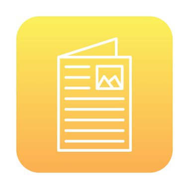 Broşür simgesi vektör illüstrasyonu