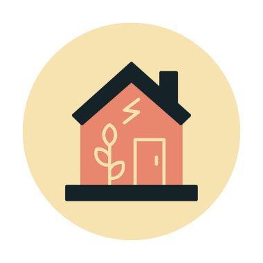 vector illustration of Green house icon 