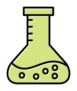 Matara ikonu. Laboratuvar ekipmanları. vektör illüstrasyonu.                     