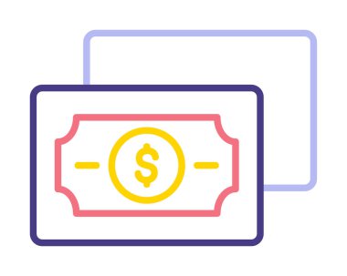 para düz simgesi, vektör illüstrasyonu