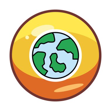 earth icon, vector illustration simple design