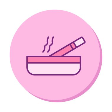 Küllük ikonu vektör illüstrasyonunda sigara