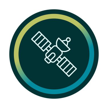 Uydu Simgesi, vektör illüstrasyonu 