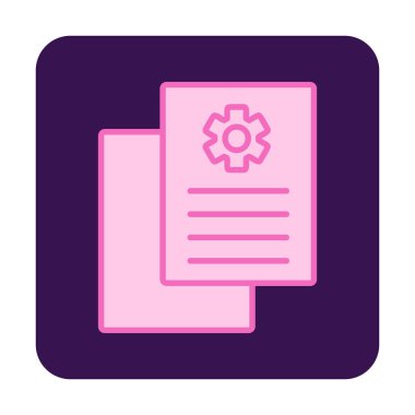 Çalışma Raporu. Web simgesi basit illüstrasyon