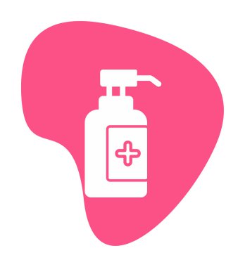 Dezenfektan şişesi ikonu. vektör illüstrasyonu 