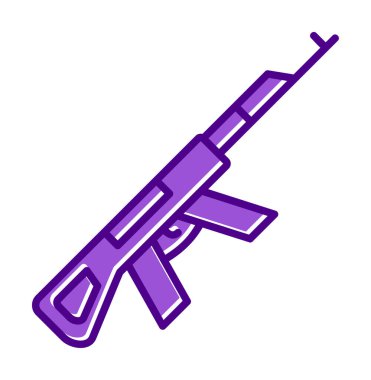 Ak47 simge vektör illüstrasyonu
