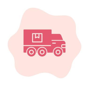 kamyon simgesi, vektör illüstrasyonu